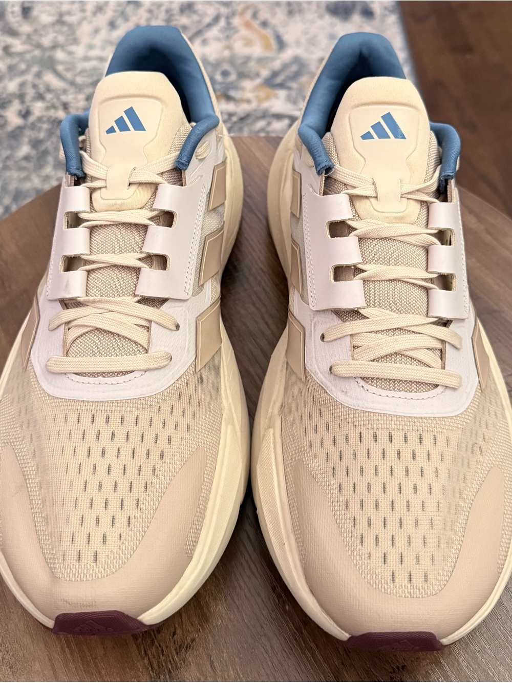 adidas Men’s Adistar 2.0 “New York Together” Sneakers in Beige with Blue Lining
